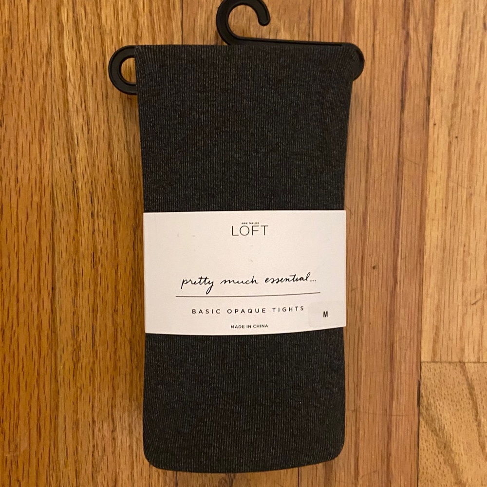 New! Ann Taylor Loft Grey Opaque Tights